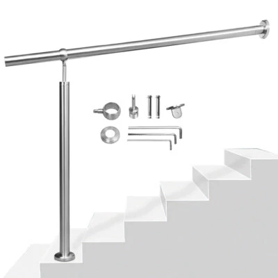 Geländer Eingangsgeländer Edelstahl Handlauf mit Zubehör Treppengeländer Pfosten - Bild 1 von 4