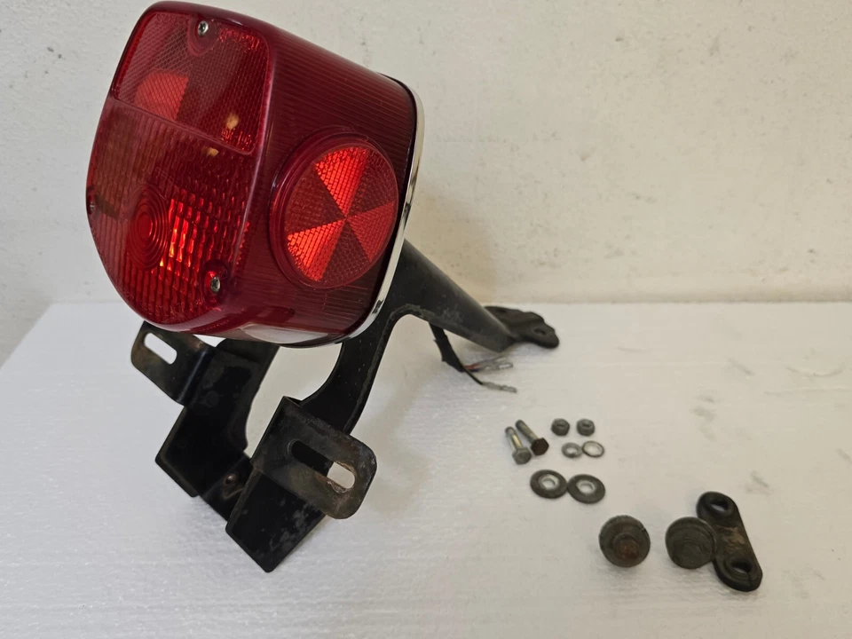 1976 Kawasaki KZ400D Rear Back Tail Brake Light License Plate Mount Assembly - Image 1 of 4