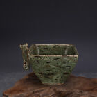 4"  China antique Tang dynasty greenland Sifang Tea Bowl