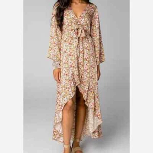BUDDY LOVE Damen Small Liza Ditsy Floral Langarm Rüschen Maxikleid - Bild 1 von 9