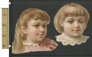 Victorian Diecuts, 1890's, Girls, Two Cutouts (16) - Picture 1 of 1
