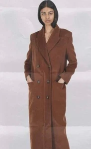 MUSIER PARIS DENITZA RUST RED BROWN COAT SIZE 36 UK8 - Picture 1 of 11