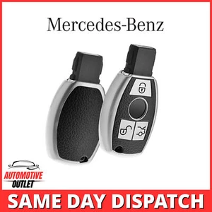 FUNDA CUBIERTA LLAVE FOB REMOTA PARA MERCEDES CLASE A C, GLE GLC GLA E CLA, PLATA - Imagen 1 de 5