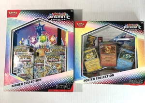 POKEMON TCG PRISMATIC EVOLUTIONS Binder And Poster Collection Bundle - 2 Boxes - Picture 1 of 8