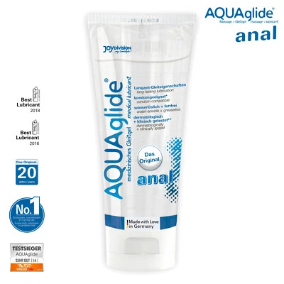 JoyDIVISION Lubrificante Anale AQUAglide Anal 100 ml Lubricant Water Based WB Foto 1 de 4