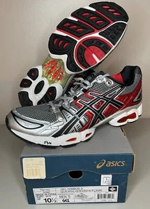 ASICS Gel Nimbus 9 OG Pure Silver Classic Red TN743 9390 Shoes - Mens 10.5 - Picture 1 of 14