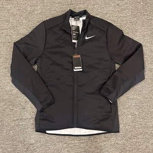 NWT Nike Womens Aerolayer Running Full Zip Jacket Black Size M Medium New - Picture 1 of 8