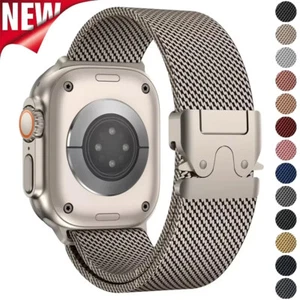 Bracelet boucle acier pour Apple Watch Ultra 2/1 49 mm iWatch Series 10 9 7 8 4 5 6 SE - Photo 1 sur 12