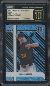 2024 Leaf Pro Set Promo Light Blue Shimmer Paul Skenes RC Rookie Pristine CGC 10 - Picture 1 of 2