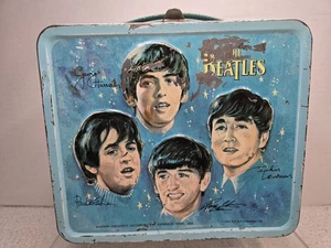 Vintage 1965 The Beatles Aladdin Metall Brotdose ohne Thermoskanne siehe Bilder - Bild 1 von 22