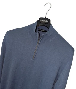Men's CHARLES TYRWHITT London Premium 100% MERINO Wool ZIP Neck JUMPER Size L - Picture 1 of 8