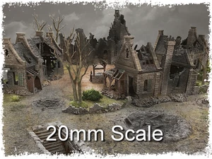 Grimdale 20mm 1/72 Ruined WWII European Village Terrain Bolt Action Battlegroup - Bild 1 von 9