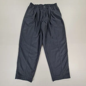YMC Womens Trousers Navy Blue Medium Sylvian Wool Pants Pleated Balloon Barrel - Picture 1 of 8