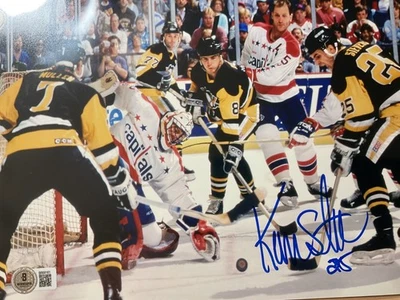 Foto de colección firmada por Kevin Steven 8x10" autenticación Beckett - Holo Penguins Foto 1 de 2