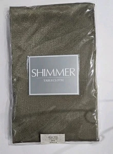 Vtg Foreston Trends 60" x 84" Oval Fern Green Shimmer Tablecloth New - Picture 1 of 10