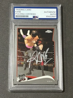 KANE 2014 TOPPS WWE CHROME SIGNED AUTOGRAPHED CARD PSA/DNA CERTIFIED - Image 1 of 2