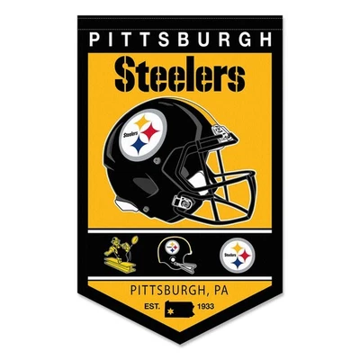Pittsburgh Steelers History Heritage Logo Banner Flag - Image 1 of 4