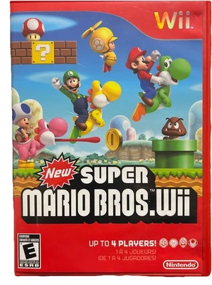 New Super Mario Bros. Wii Nintendo Wii 2009 With Case And Manual - image 1 of 3