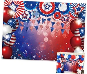 Happy 4th of July Backdrop Independence Day Patriotic Party American National - Picture 1 of 7