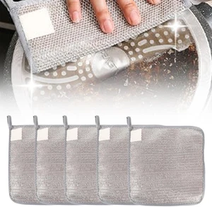 Trapos para lavar platos de alambre multiusos para fregar en húmedo y seco, almohadillas de metal - Imagen 1 de 12