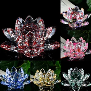 Glas Kristall Kerzenständer Wohndeko Kerzenhalter Lotusblume Teelicht Basteln - Bild 1 von 20