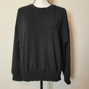 Cynthia Rowley Anthropologie Size L Sweatshirt Long Drop Sleeve Pullover Crew Nk - Picture 1 of 15