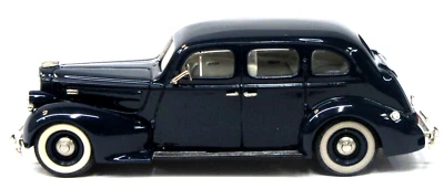 Packard Eight 1937 sedán de 4 puertas azul oscuro Tin Wizard 1/43 metal blanco sin usar, en caja tr1 Foto 1 de 4