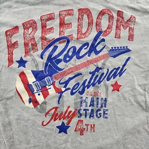 Freedom Rock Festival July 4th Patriotic Grau T-Shirt Herren M - Bild 1 von 8
