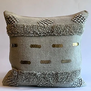 Villa home Light Gray Throw Pillow Cover 22 x 22 NWOT - Picture 1 of 4