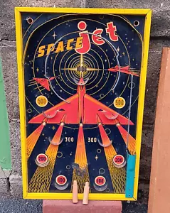 SPACEJET - Bagatelle Game, 1950's - Space Jet, COOL Outer Space Fighters, Canada - Picture 1 of 10