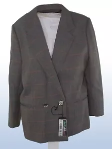 De Nigris Blazer Da Uomo Grigio Taglia S In Lana Doppiopetto Sartoriale Classico - Picture 1 of 8