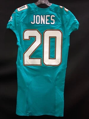 #20 迈阿密 DOLPHINS RESHAD JONES 团队发售 AQUA Nike 球衣 尺寸-40 年-2014 — 第 1/4 张图片