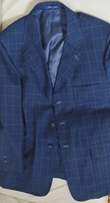 CHAQUETA DEPORTIVA T. HARRIS LONDON HOMBRE LANA AZUL WONDOWPANE CUADROS 3 BOTONES TALLA L Foto 1 de 4