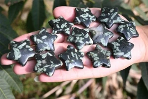 1 pieza Estrella de obsidiana copo de nieve natural estrella de cinco puntas - Imagen 1 de 5