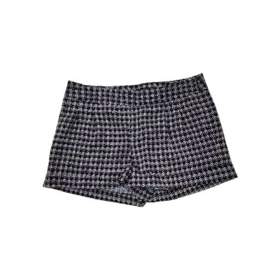 Pantalones cortos de vestir Express para mujer talla 4 negro blanco estampado plisado cremallera Foto 1 de 4