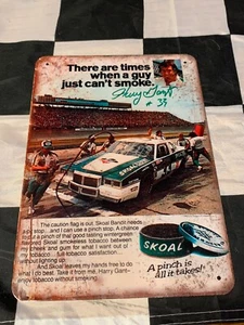 Harry Gant Autographed Vintage #33 Metal Skoal Sign - Picture 1 of 3