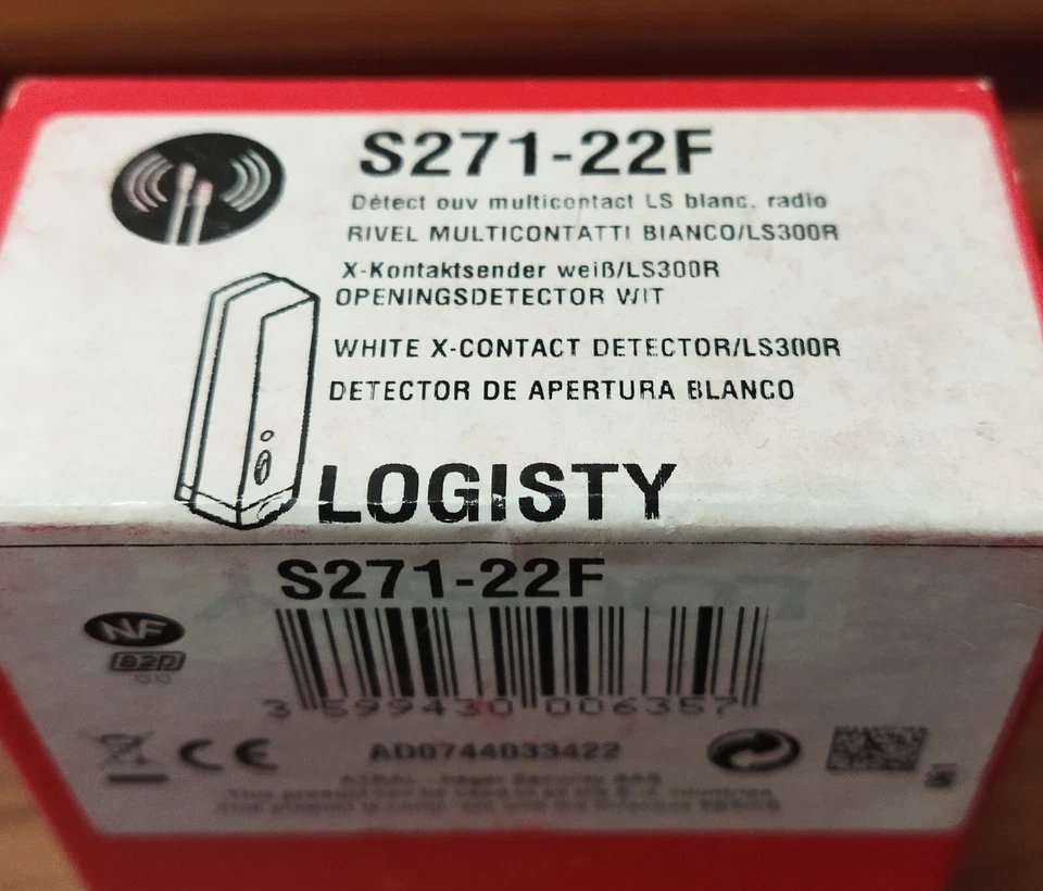 Logisty S271-22F Détecteur d'ouverture multicontact blanc sepio radio - Photo 1/3