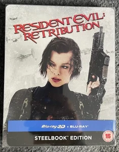 Resident Evil Retribution Blu-ray Steelbook Movie, Jovovich, Umbrella, Zombies - Picture 1 of 3
