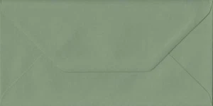 Vintage Green 110mm x 220mm Gummed 135gsm Luxury DL Coloured Green Envelopes - Picture 1 of 1