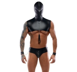 Men's Bondage Set with Cuffs and Hood - Picture 1 of 13