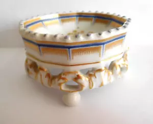NYMPHENBURG PORZELLAN HANDBEMALTES GRABENSALZ AUS PERLENSERVICE FRÜH DES 20. JH - Bild 1 von 10
