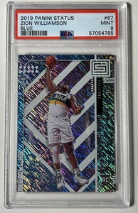 2019-20 Panini Status ZION WILLIAMSON #67 Blue Rookie RC PSA 9 Mint! - Bild 1 von 4