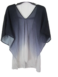 Vintage Xhilaration blue ombre swimsuit cover up with woven braid accent small - Picture 1 of 4