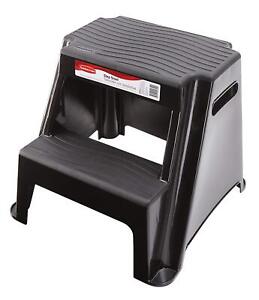 	Rubbermaid RM-P2 2-Step Molded Plastic Stool with Non-Slip Step Treads 300-P...