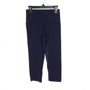 Lululemon Womens Size 4 Navy Blue Workout Cropped Leggings - Bild 1 von 6