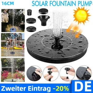 Springbrunnen LED Solarpumpe Teichpumpe Brunnen Solar Fontäne Garten Wasserspiel - Bild 1 von 22