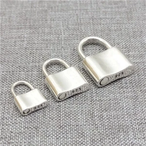 925 Sterling Silver Padlock Charm Lock Pendant Clasp Can Be Opened For Necklace - Picture 1 of 10