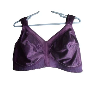 Reggiseno Plaxtex 18 ore viola prugna majestic senza fili spalle comodo floreale 44C - Foto 1 di 5