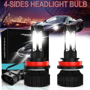 4-Sides H11 LED Headlight Kit Low Beam Bulb Super Bright 6500K White 1000000LM - Picture 1 of 12