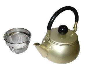 Aluminum Dream teapot 0.6L, Kyusu, Comes with tea strainer, Japanese Tea serving
